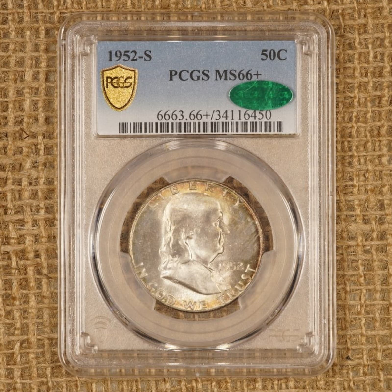1952-S Franklin Half Dollar