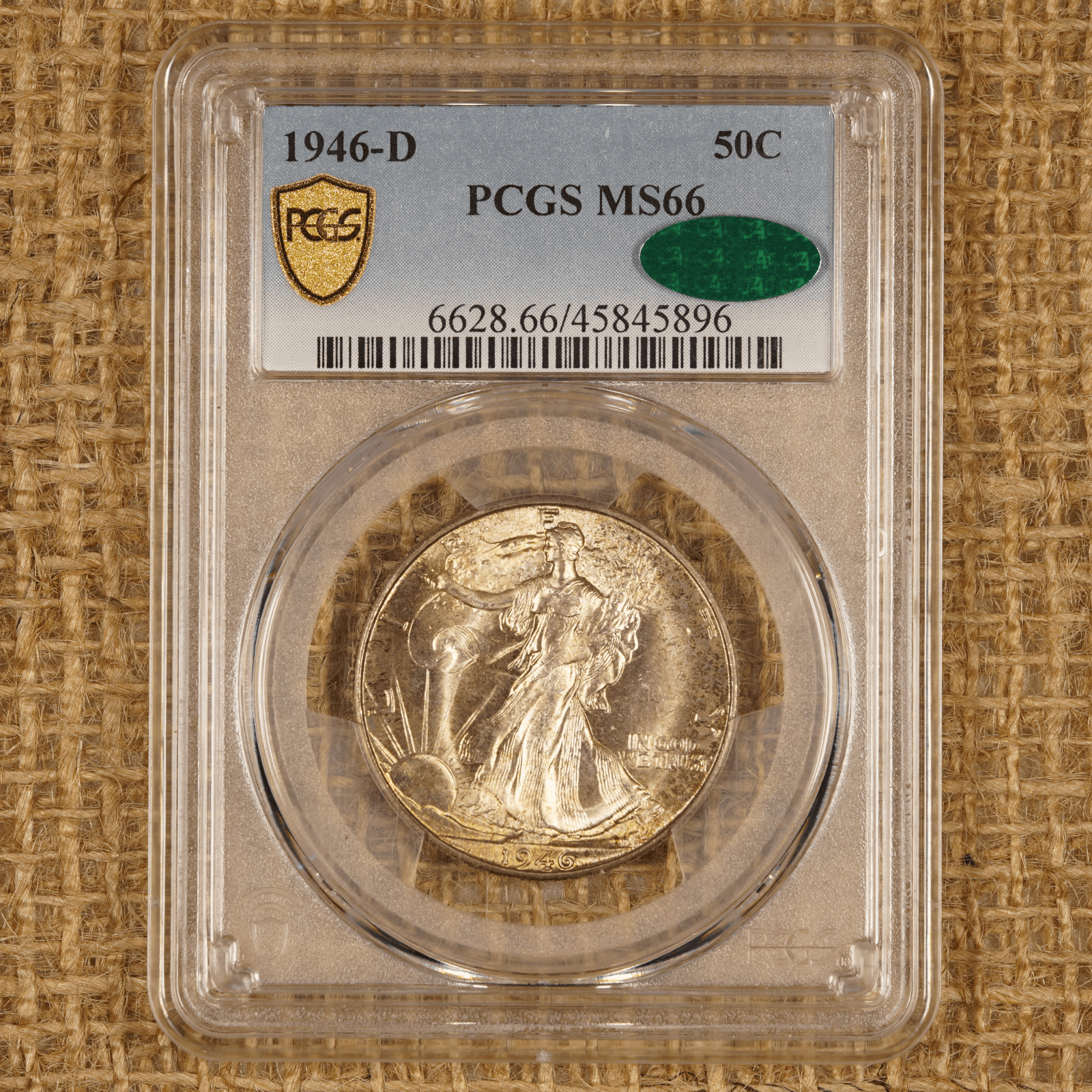 1946-D Walking Liberty Half Dollar OGH