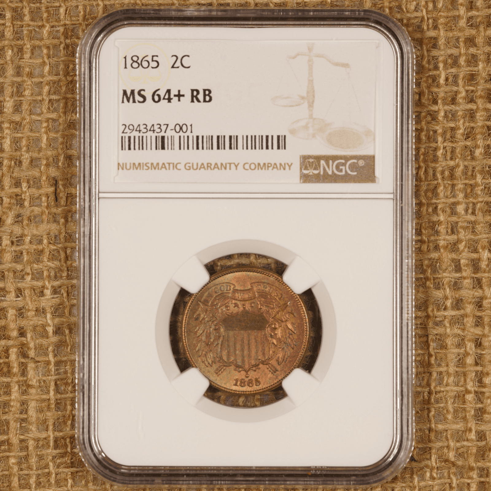 1865 Two Cent Piece