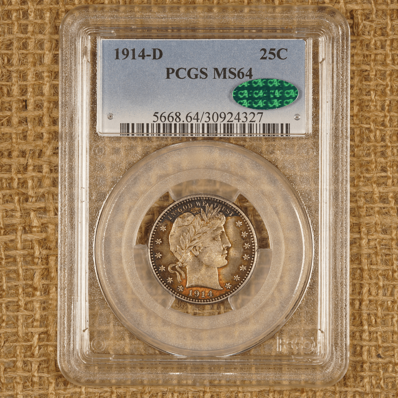 1914-D Barber Quarter