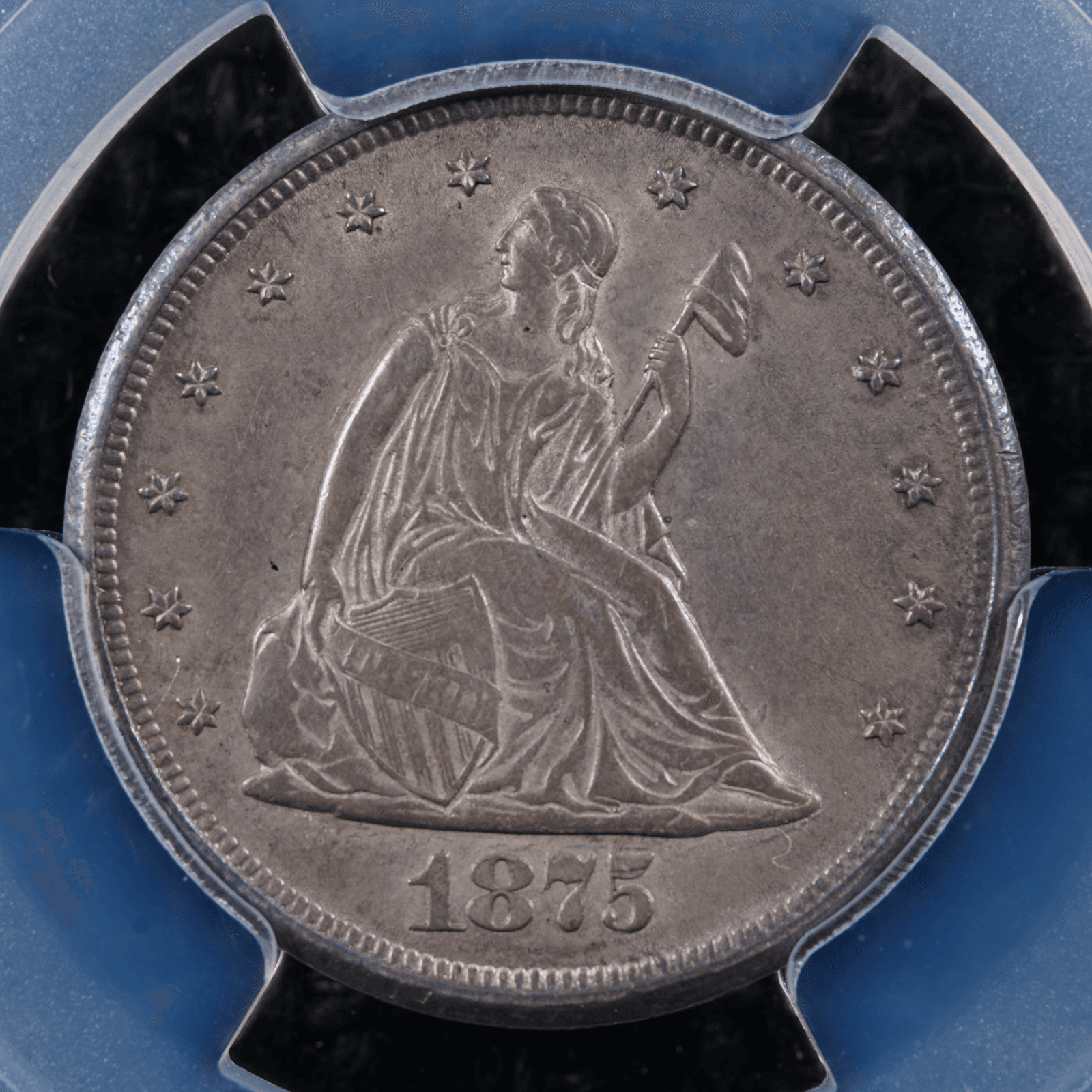 1875-CC Liberty Seated Twenty Cent