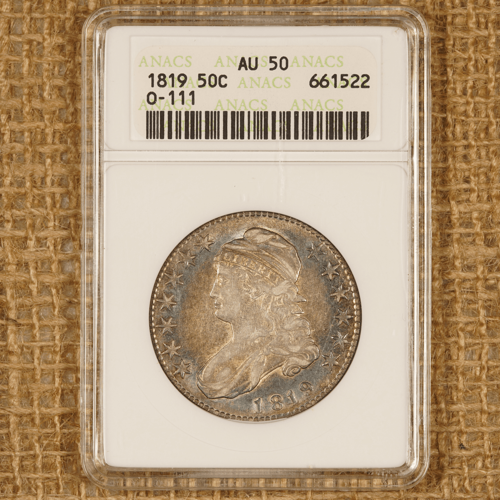 1819 Capped Bust Half Dollar O-111