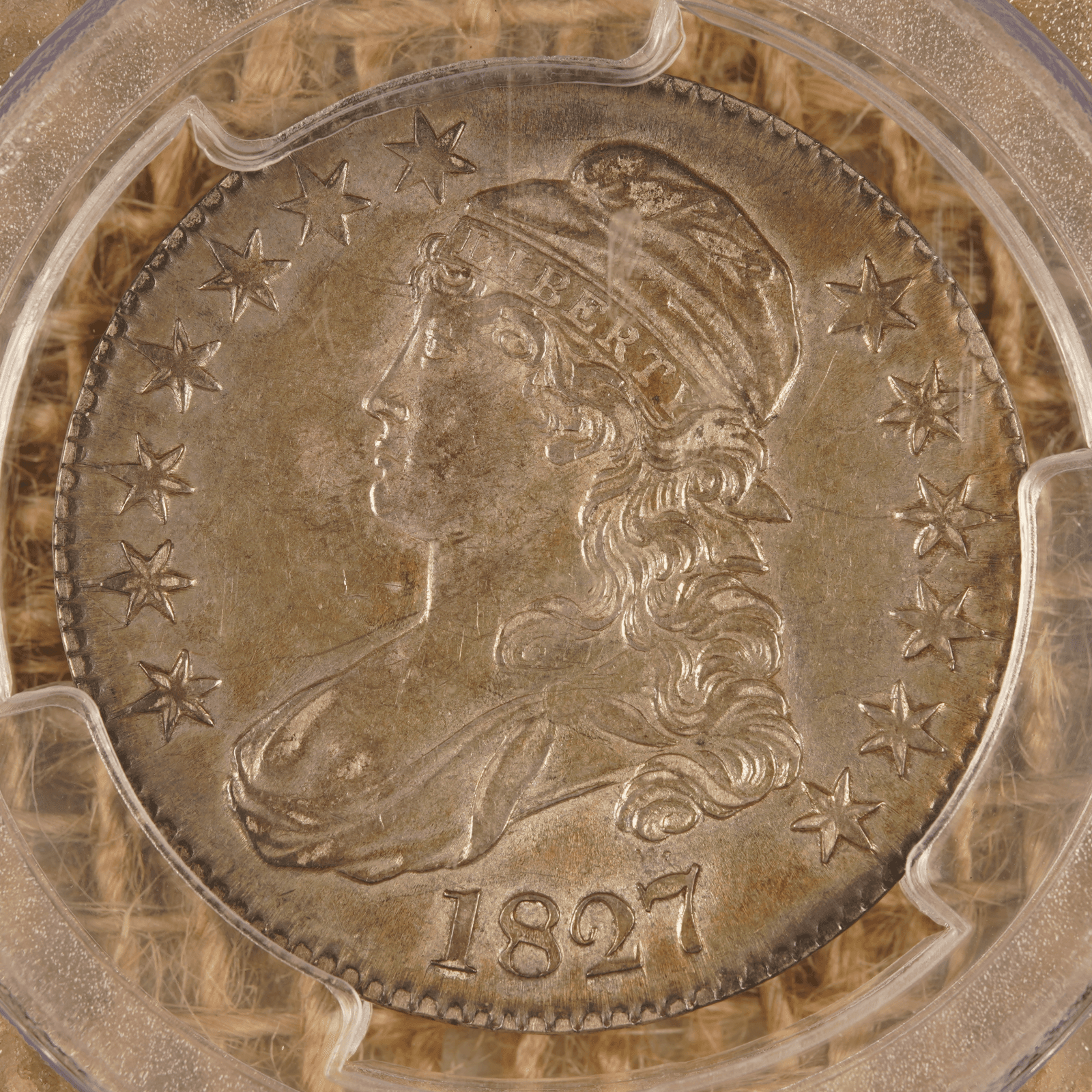1827 Capped Bust Half Dollar O-134 Square Base 2