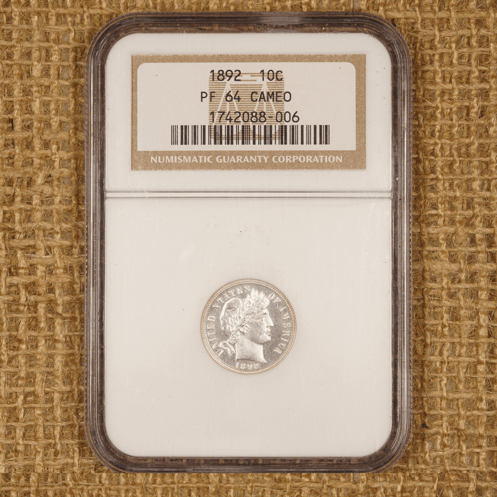 1892 Barber Dime (Proof)