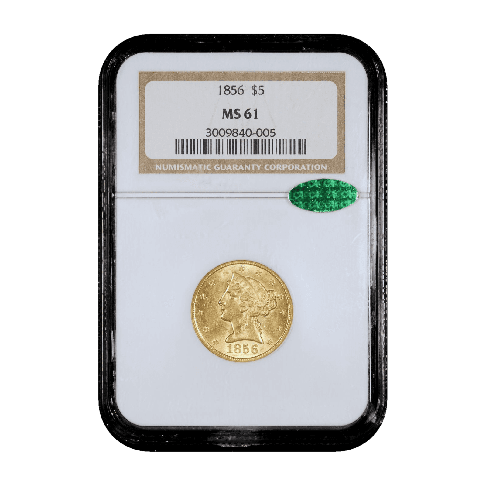 1856 Liberty Gold Half Eagle