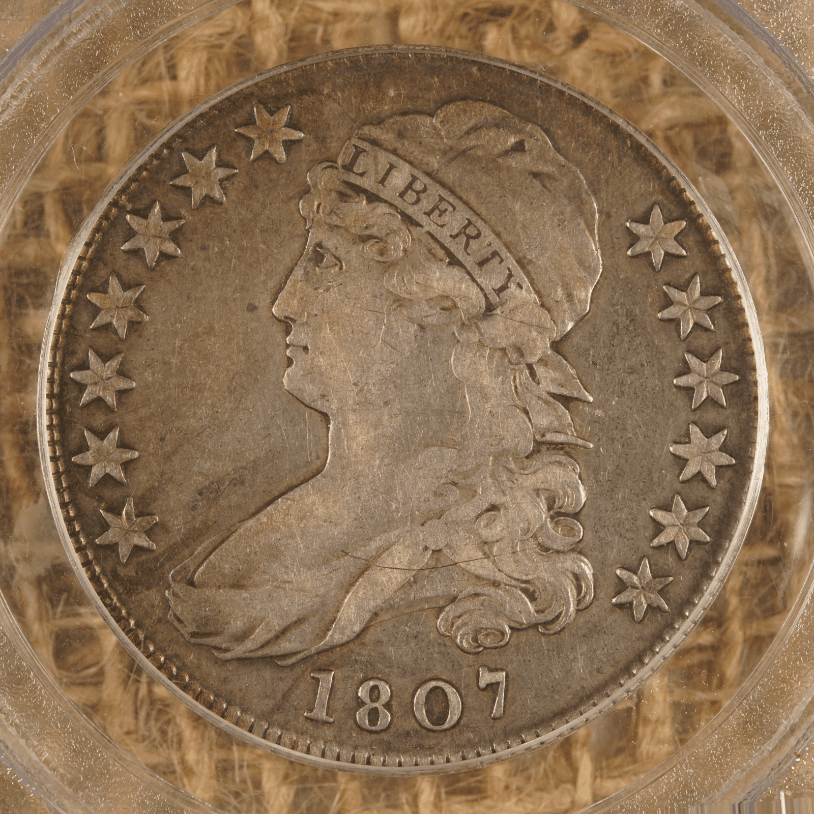 1807 Draped Bust Half Dollar LARGE STARS 50/20