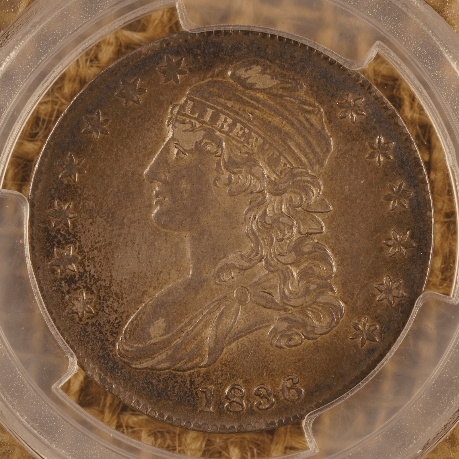1836 Capped Bust Half Dollar Lettered Edge