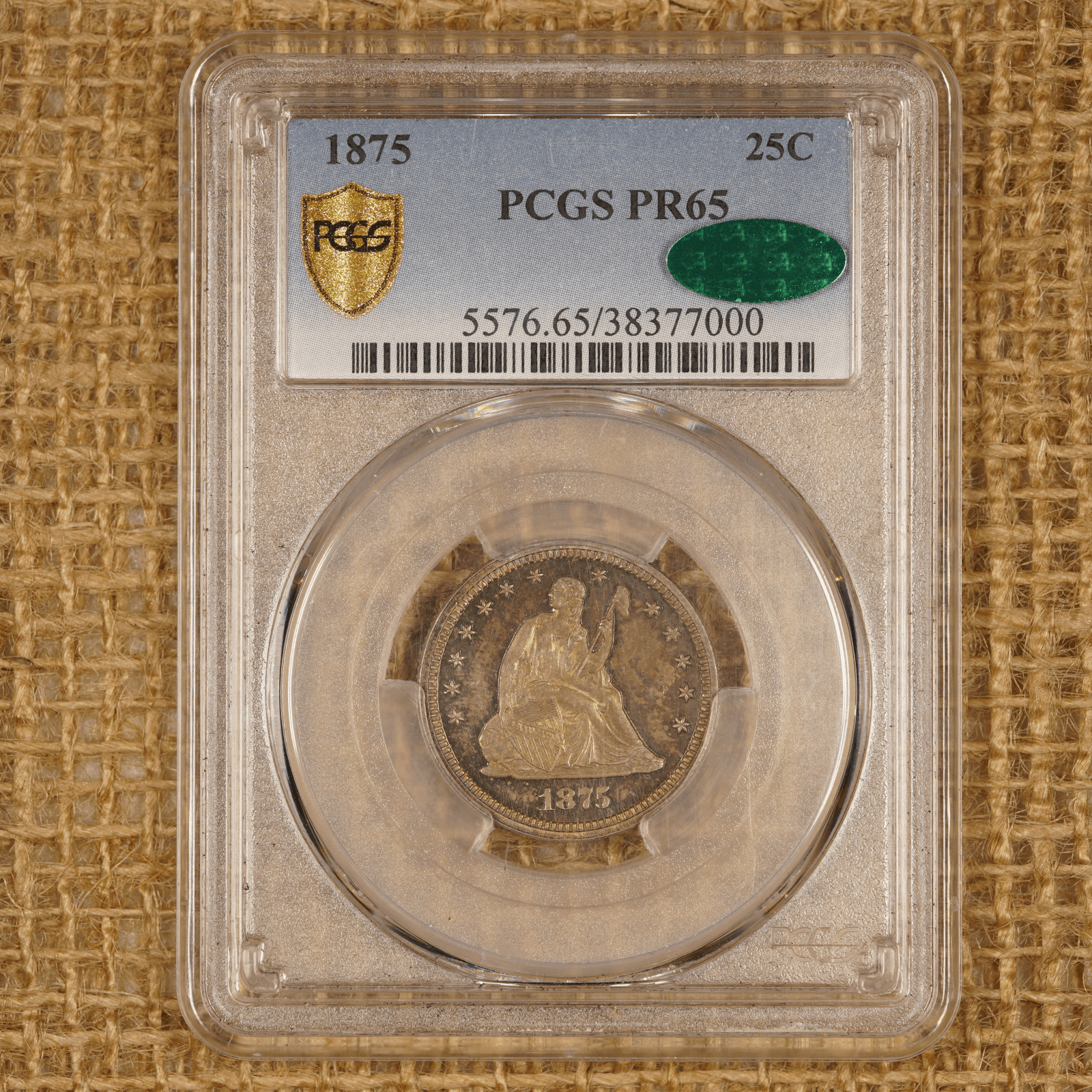 1875 Seated Liberty Quarter