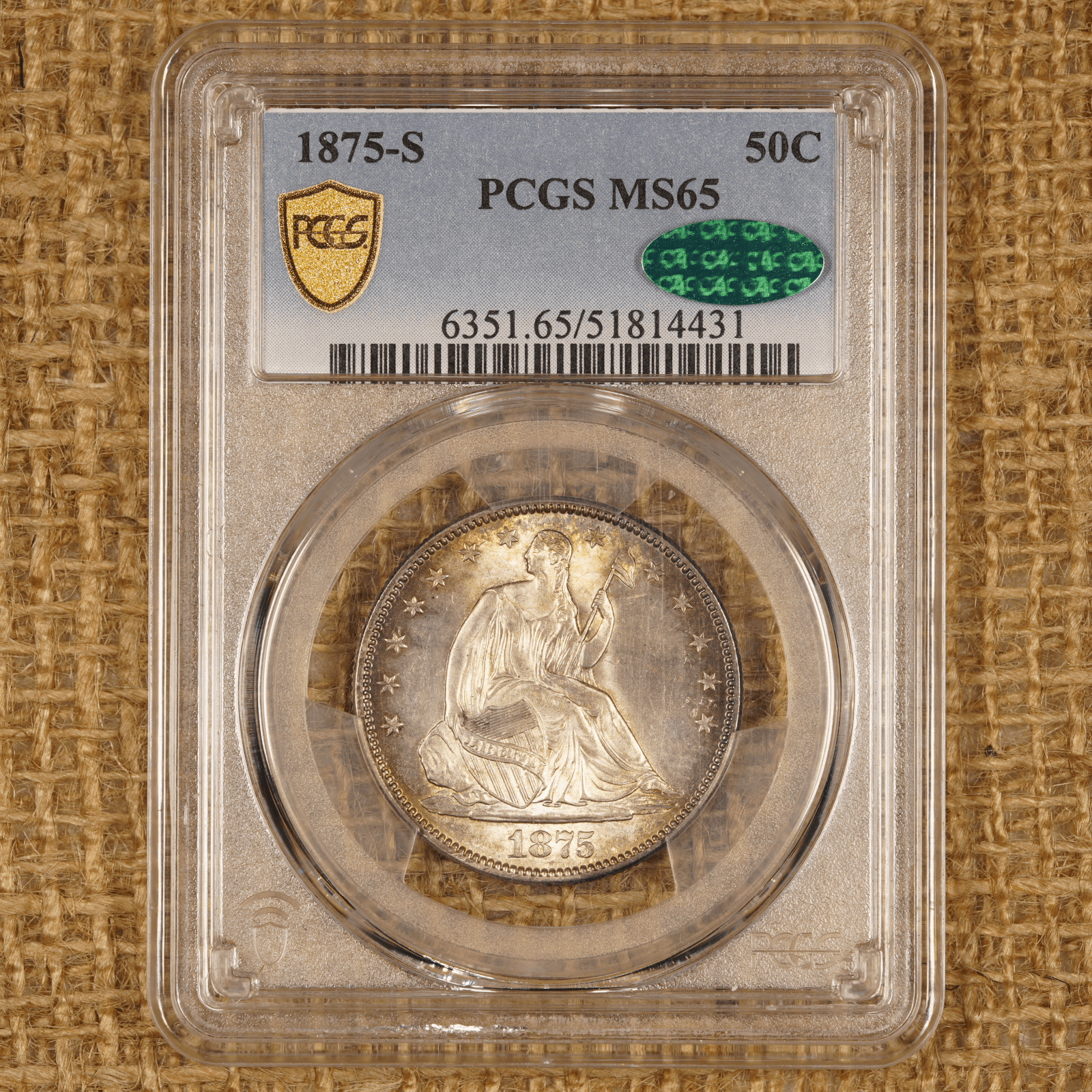 1875-S Seated Liberty Half Dollar