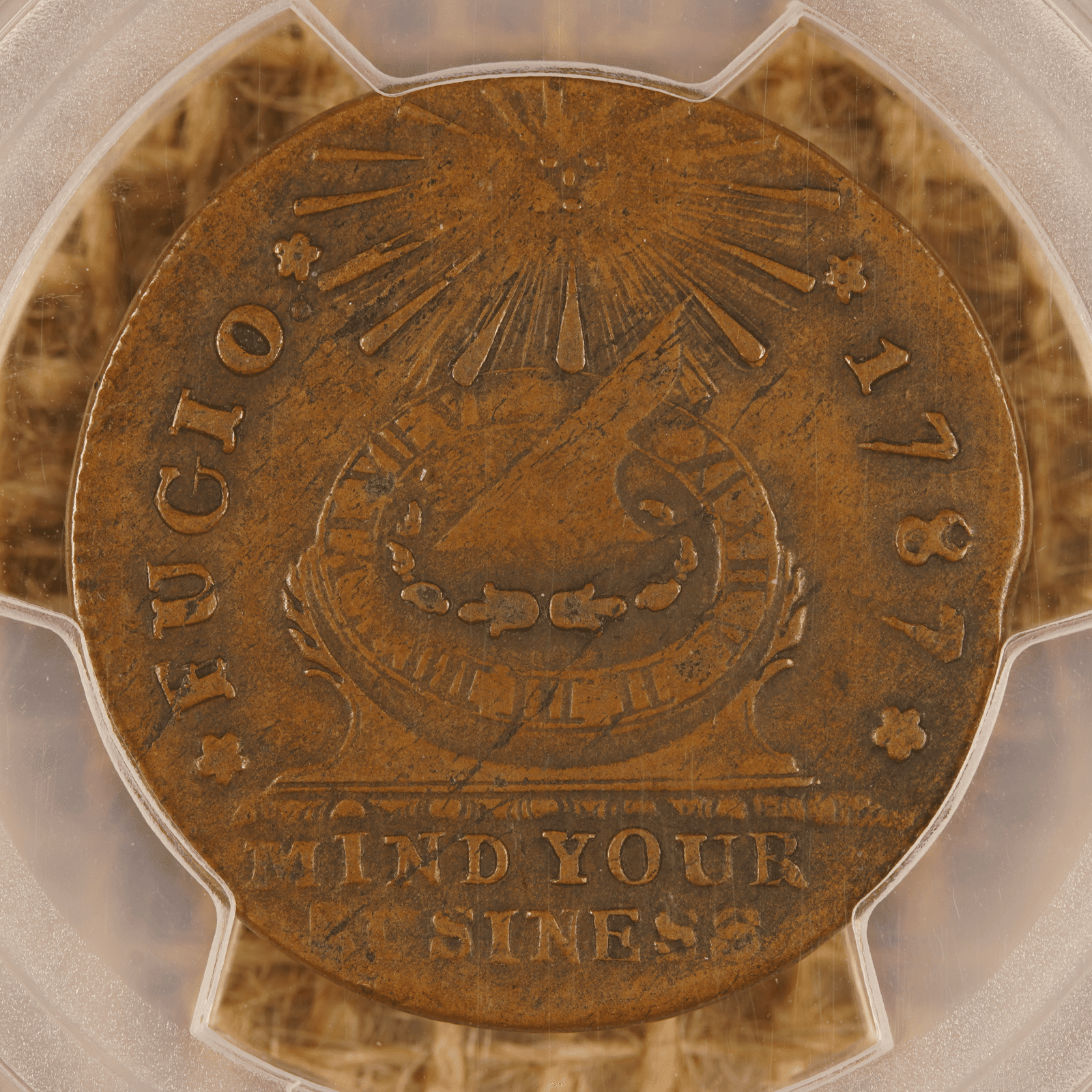 1787 Fugio Cent Club Rays, Newman 3-D