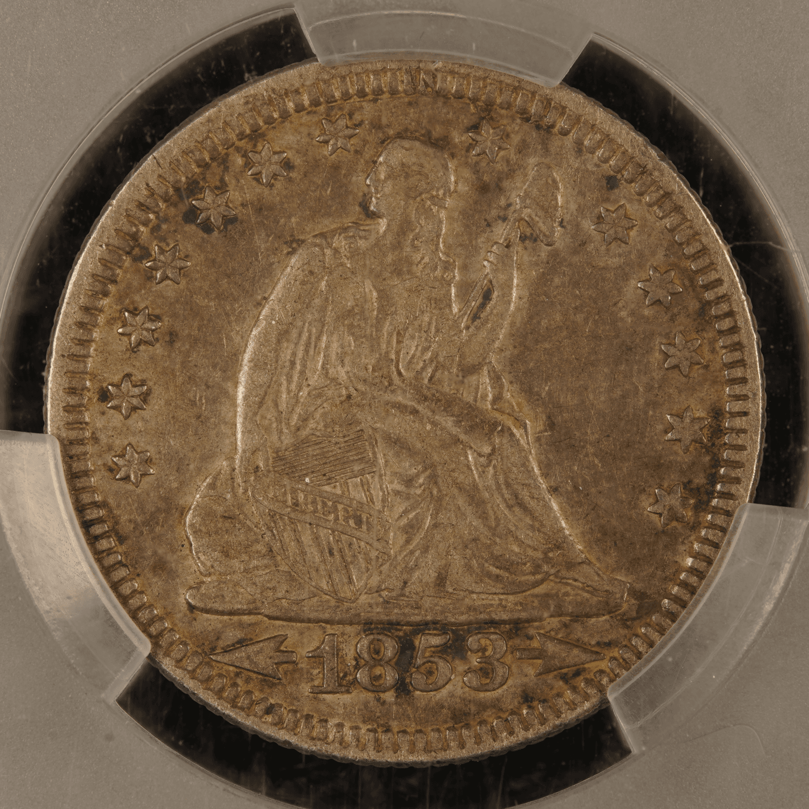 1853 Liberty Seated Quarter Arrows & Rays