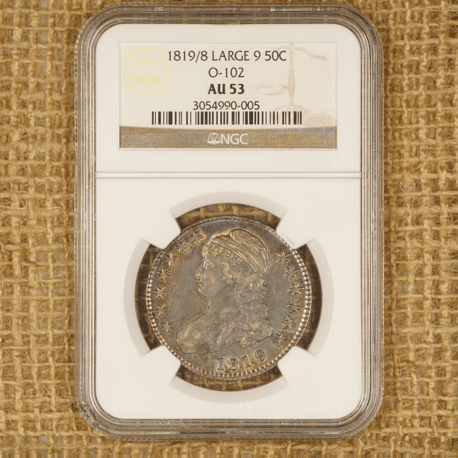 1819/8 Early Half Dollar Large 9 O-102