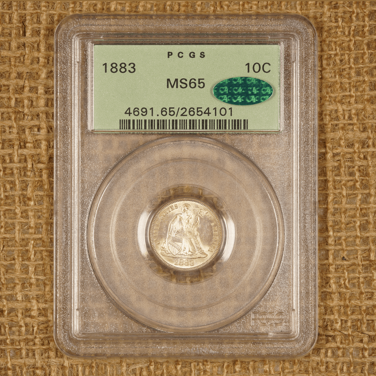 1883 Seated Dime
