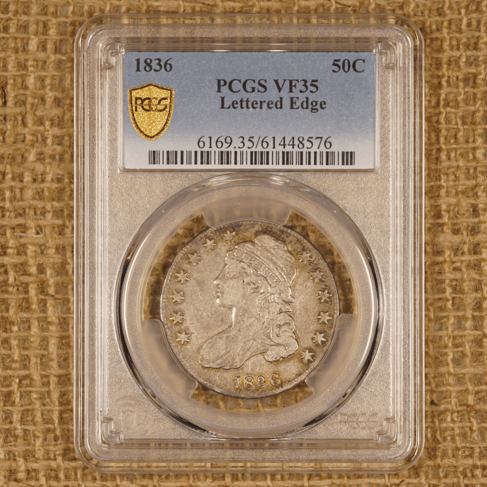1836 Early Half Dollar Lettered Edge