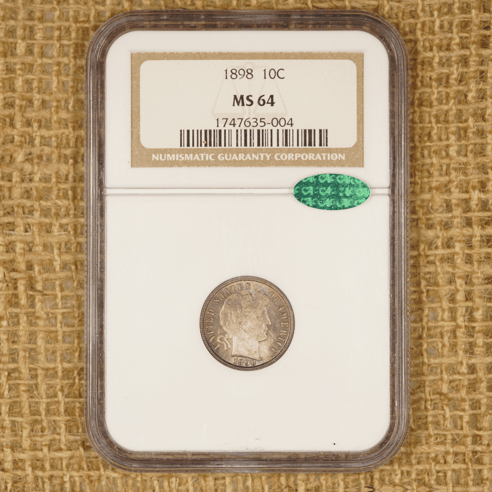1898 Barber Dime