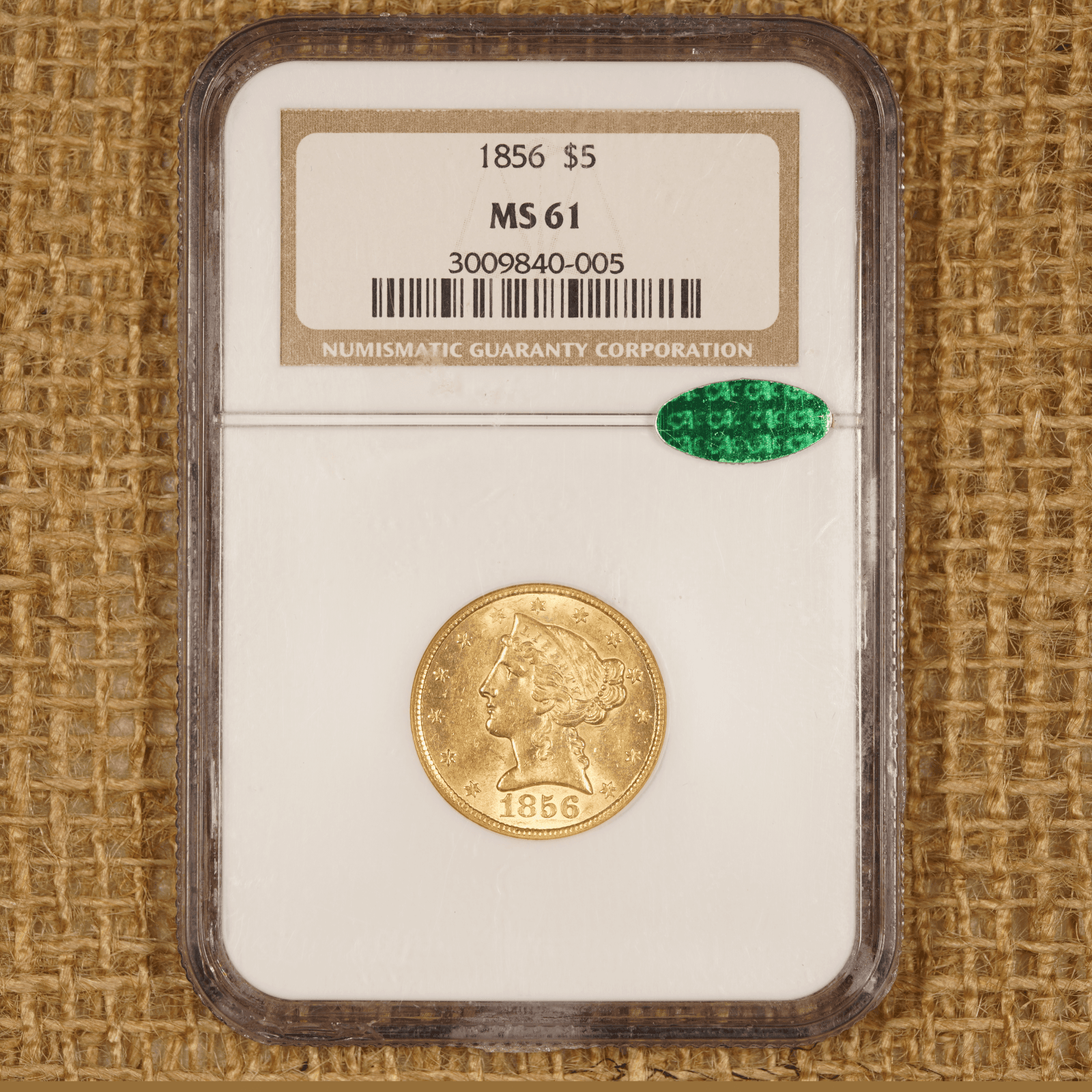 1856 Liberty Gold Half Eagle